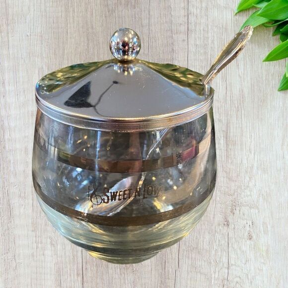 Vintage Sweet n Low Glass Chrome Retro Kitchen - Picture 10 of 10